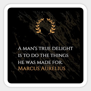 Marcus Aurelius's Joy: Fulfillment in Purposeful Pursuits Sticker